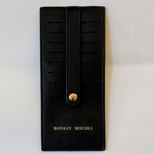 Badgley Mischka Black and Gold Card Holder